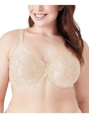 NWT Wacoal Awareness Full Figure Seamless Underwire Bra Beige Size 38H 85567